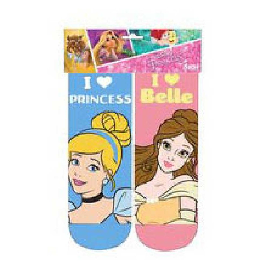 Regalo DISNEY Calcetines Divertidos | Princesas Disney Pack 2 Pares Calcetines Antideslizantes Tallas 23-27-30-34