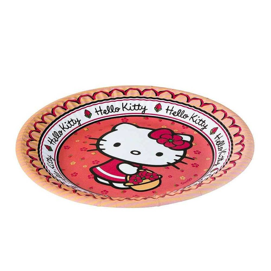 Regalo Hello Kitty Menaje | Pack 8 Platos Cart N Hello Kitty 19 Cm.