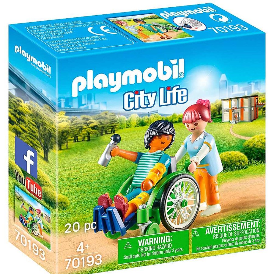 Juguetes Playmobil Playmobil | Playmobil City Life Paciente En Silla De Ruedas