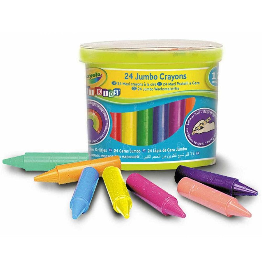 Papeler A Crayola Ceras-L Pices Y Rotuladores | Bote 24 Ceras Kids Jumbo Crayola 7X9