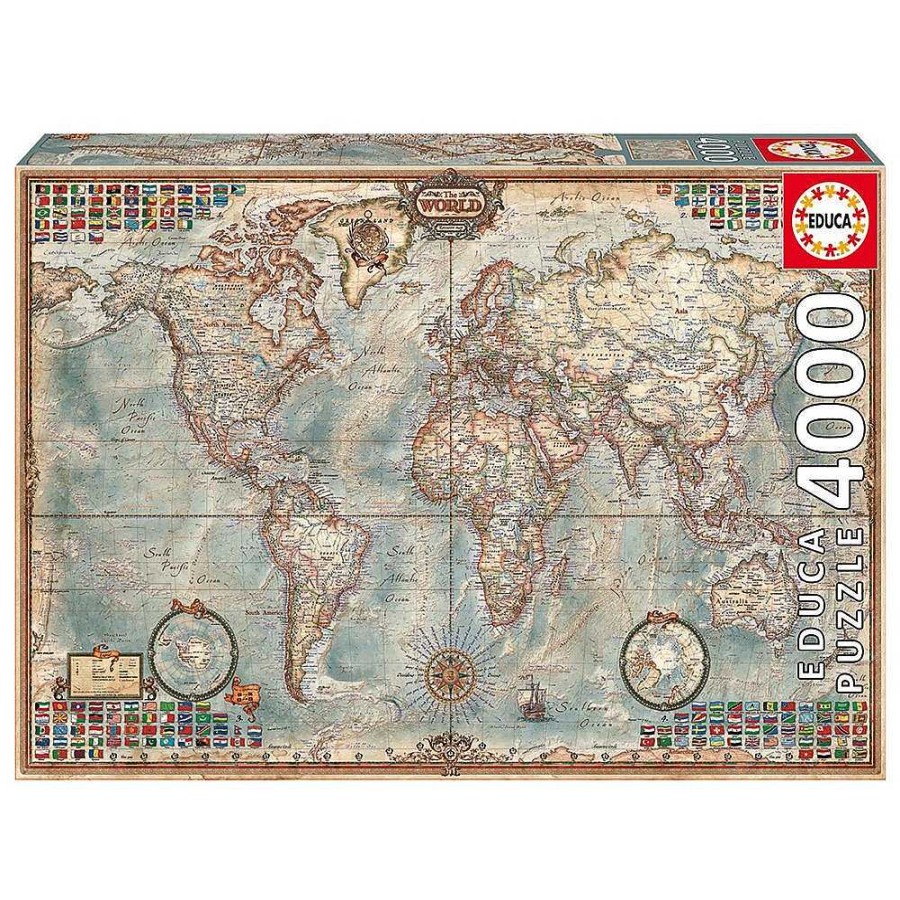 Juguetes Educa Puzzles M S 1000 Piezas | Puzzle Educa 4000 Piezas Mapa Mundo