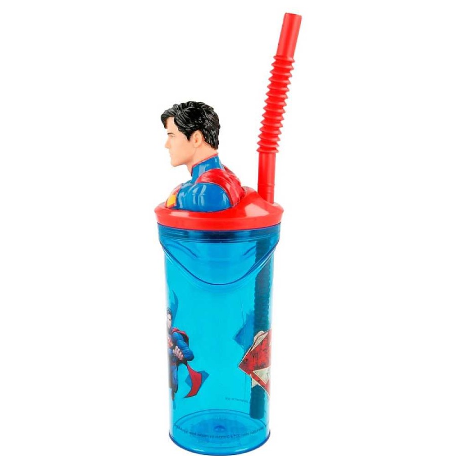 Mochilas Y Complementos Superman | Superman Vaso Pajita Figura 3D 360 Ml