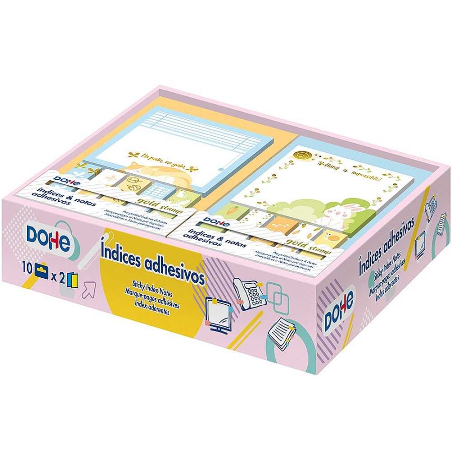 Papeler A Dohe Blocs Notas | Expositor 20 Packs De 1 Bloc Notas Y 5 Blocs Marcadores Fantas A