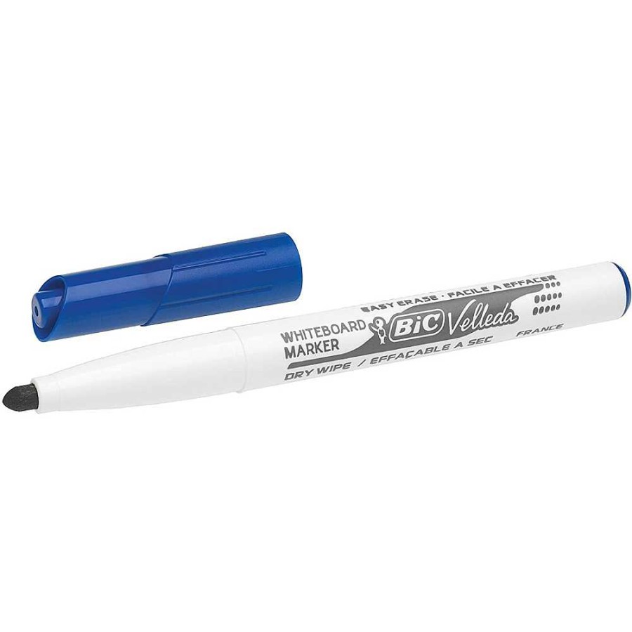 Papeler A BIC Pizarras Y Accesorios | Pack 12 Rotulador Velleda Pizarra 1741 Punta Media Azul