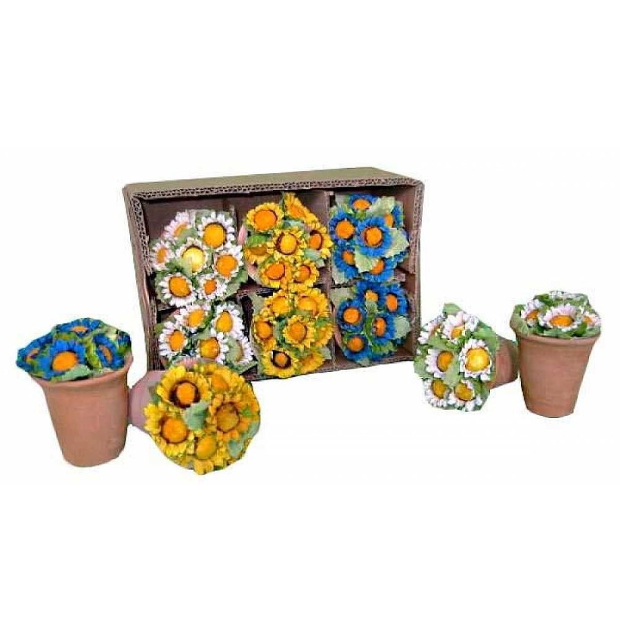 Home & Deco Genérico Jarrones Y Plantas | Maceta Girasoles 3 Colores 9Cm