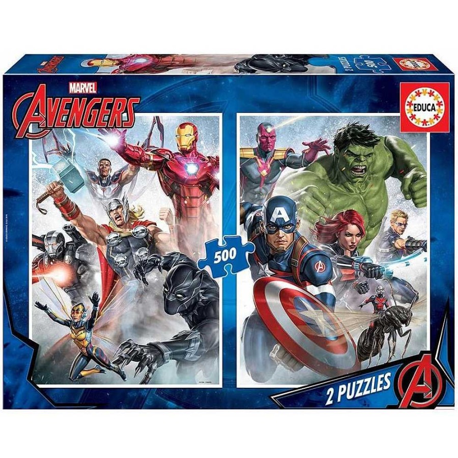 Juguetes Avengers Puzzles 300-1000 Piezas | Marvel Puzzle Doble 2X500 Piezas