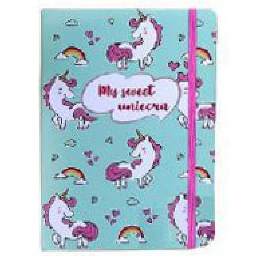 Regalo Sort Import Tendencia Unicornios | Cuaderno Notas Unicornio Con Goma 14X9 - 4 Colores