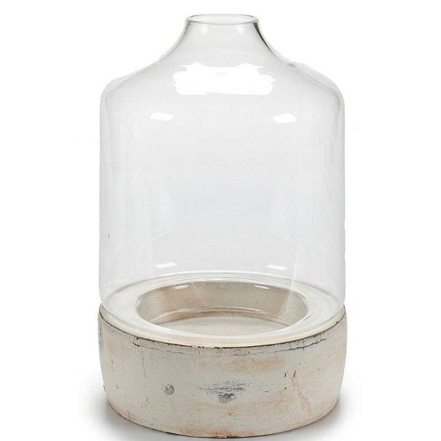 Home & Deco Giftdecor Velas Y Aromas | Invernadero Planta Cristal Base Piedra 22X15X15