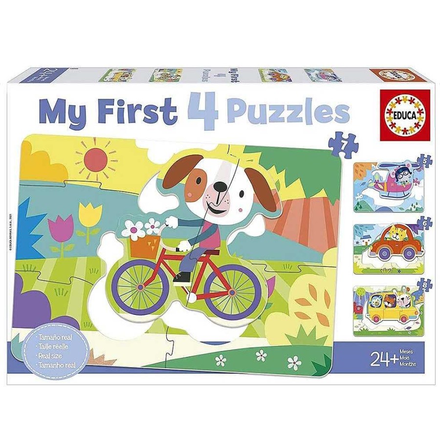 Juguetes Educa Puzzles Preescolar | My First Puzzle Progresivo Veh Culos 4 En 1