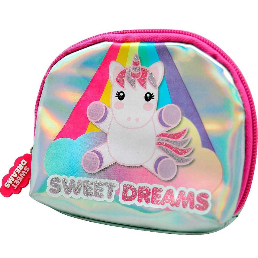 Mochilas Y Complementos Sweet Dreams | Monedero Plateado Unicornio Sweet Dreams 12X10X3