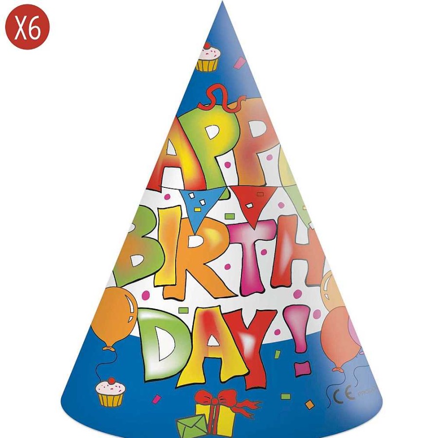 Fiestas Y Disfraces Stor | Pack 6 Gorros Kokliko Happy Birthday