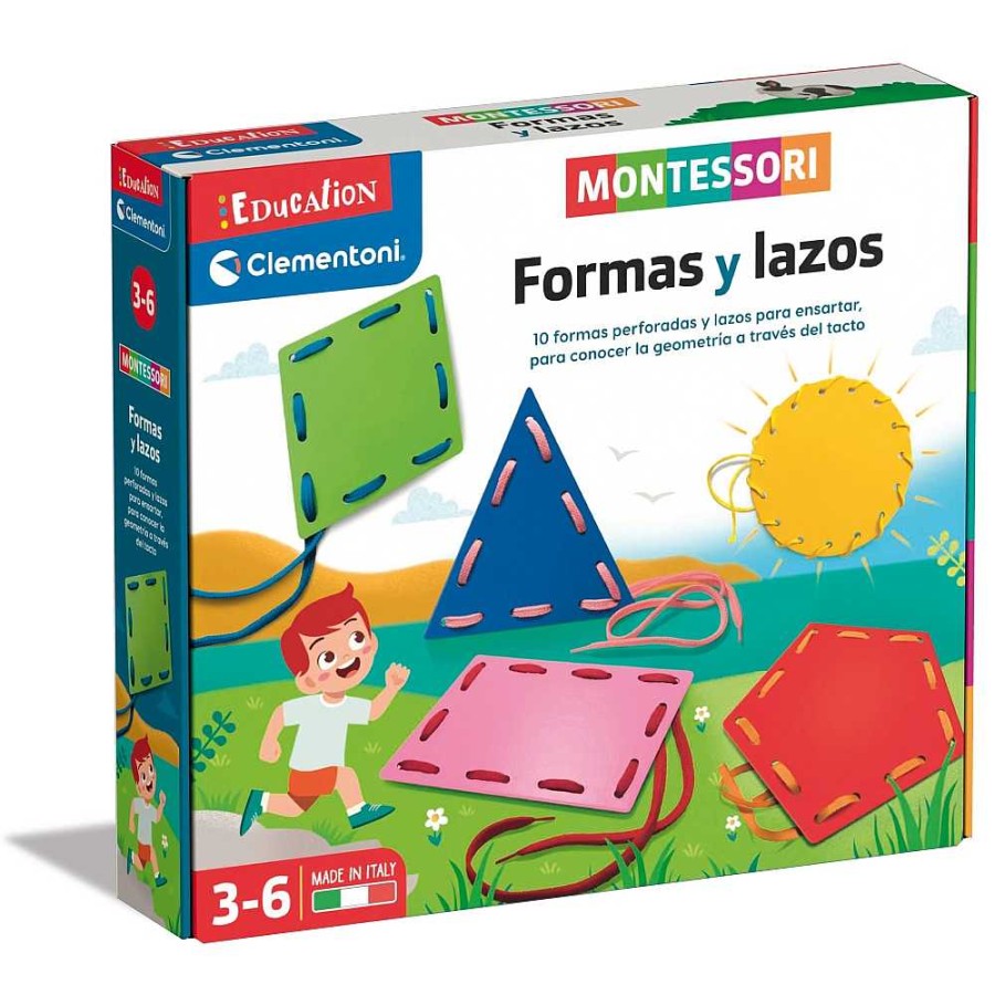 Juguetes Clementoni Juegos Educativos | Jugando Aprendo Montessori. Formas Y Lazos 3-6 A Os