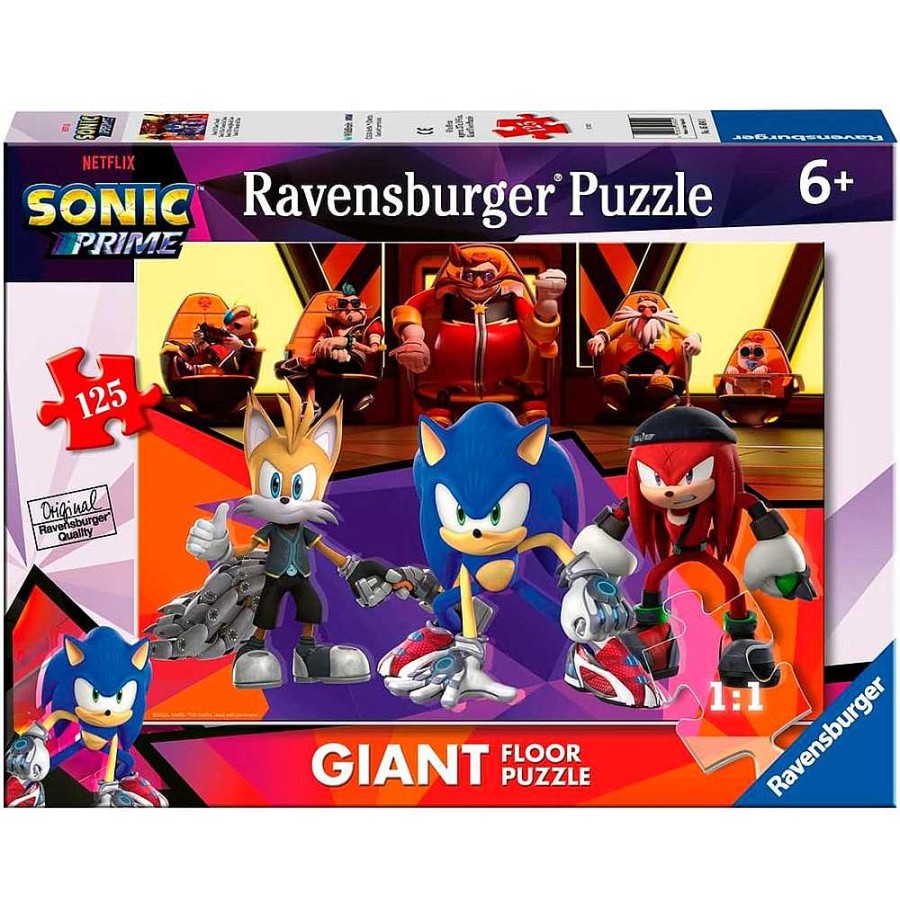 Juguetes Sónic Puzzles Infantiles | Sonic Puzzle Gigante Suelo 125 Piezas