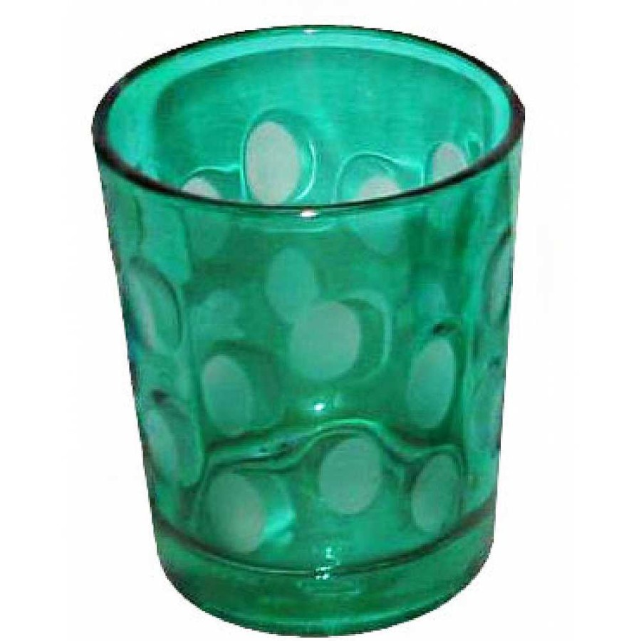 Home & Deco Genérico Velas Y Aromas | Vaso Portavelas Cristal Verde 7C