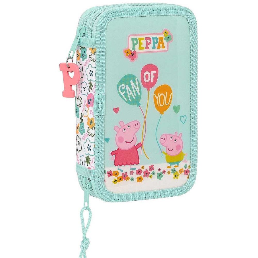 Mochilas Y Complementos Peppa Pig | Peppa Pig Plumier Doble Completo 13X20X4