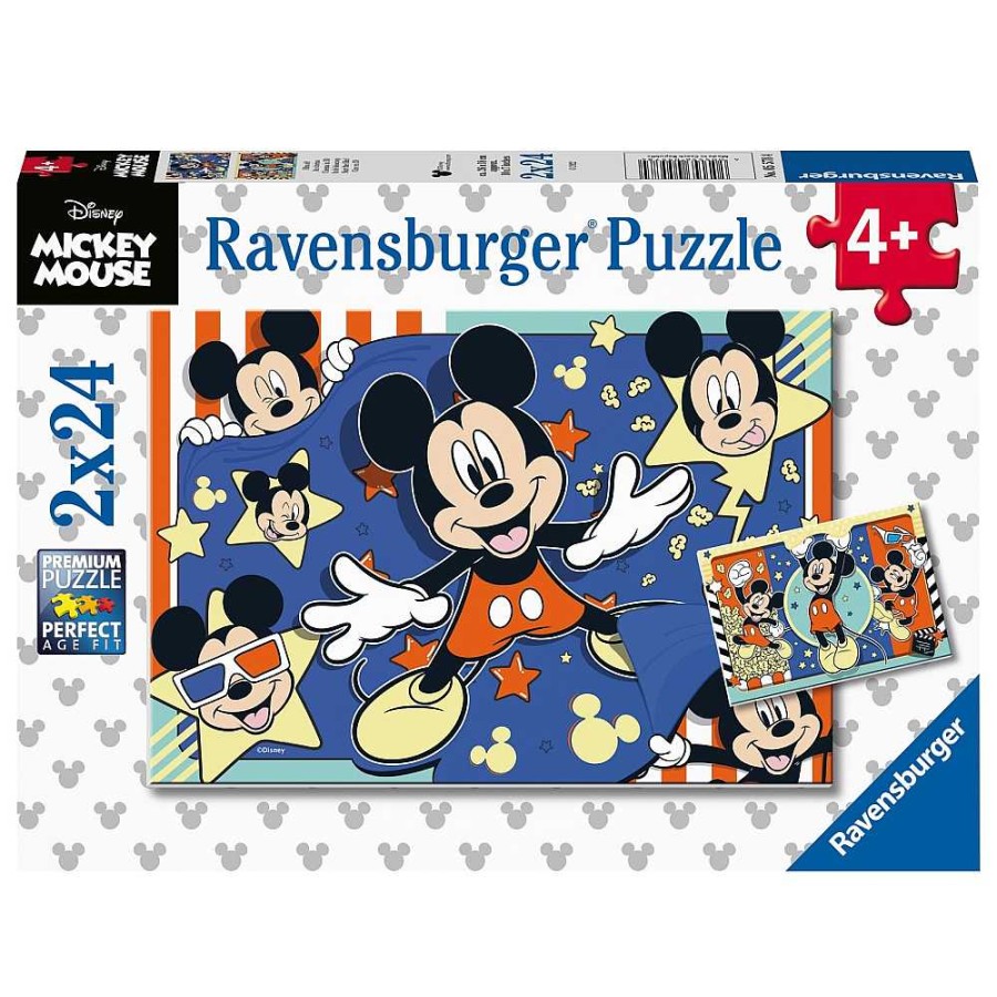 Juguetes Disney Puzzles Infantiles | Mickey Puzzle Doble 2X24 Piezas