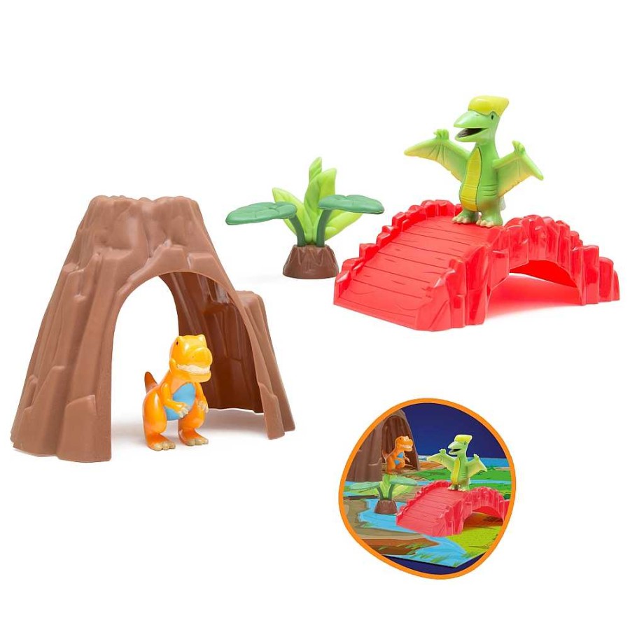 Juguetes Genérico Aprendizaje | Set 2 Dinosaurios Con Play Set. Caja 32X15X25