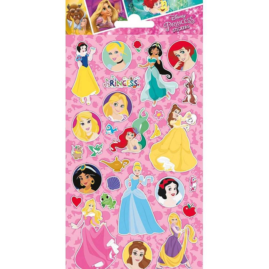 Papeler A Disney Stickers Y Pegatinas | Princesas Disney Pack De Pegatinas Con Purpurina