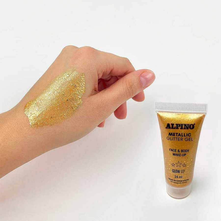 Juguetes Alpino Belleza Y Peluquer A | Maquillaje Glitter Gel Oro Tubo En Blister Alpino