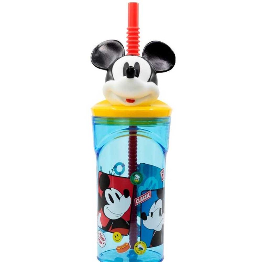 Mochilas Y Complementos Disney | Mickey Vaso Pajita Figura 3D 360 Ml