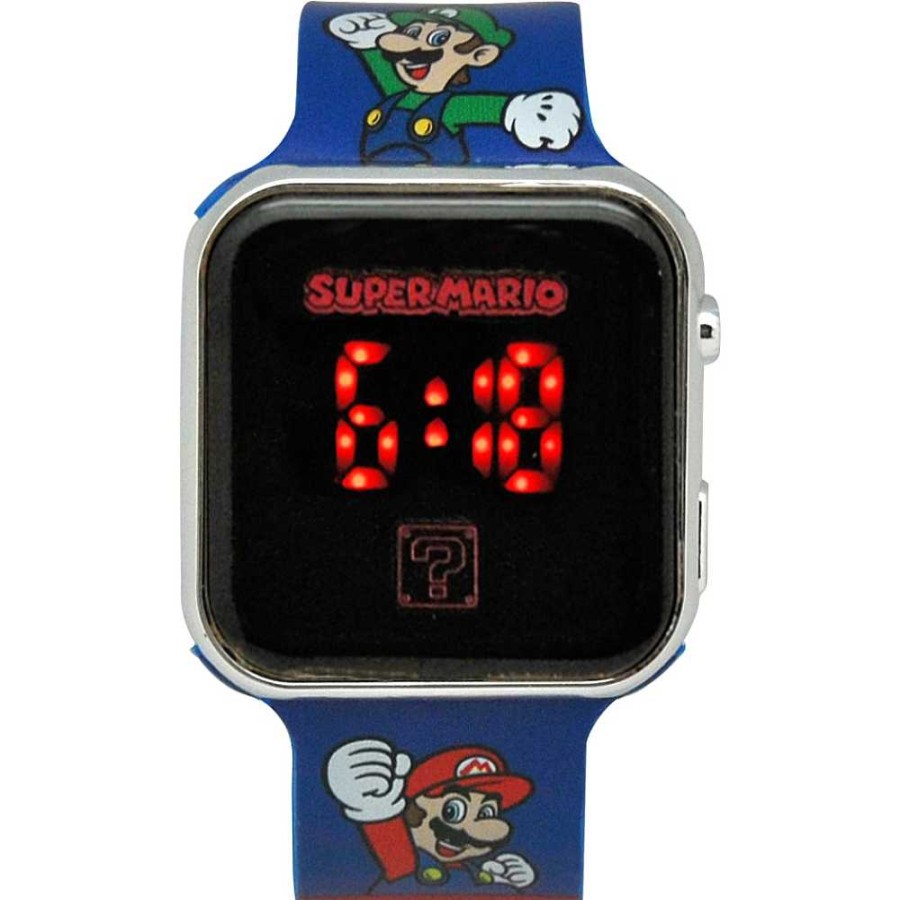 Regalo Super Mario Relojes Y Bisuter A | Super Mario Reloj Luz Led Watch En Blister