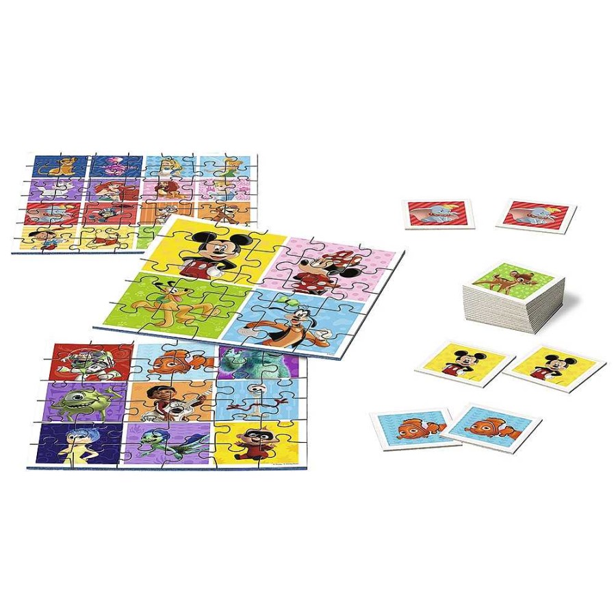 Juguetes Disney Juegos De Memoria | Disney Pack Memory Y Puzzle Triple