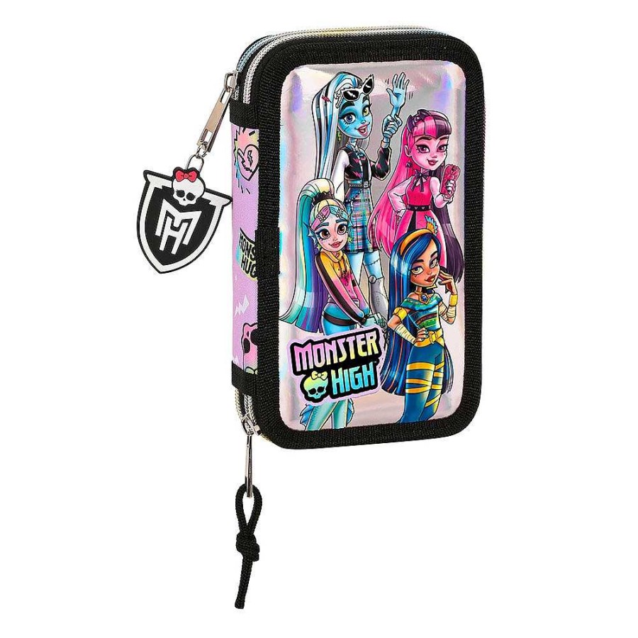 Mochilas Y Complementos Safta | Monster High Plumier Doble Completo 13X20X4