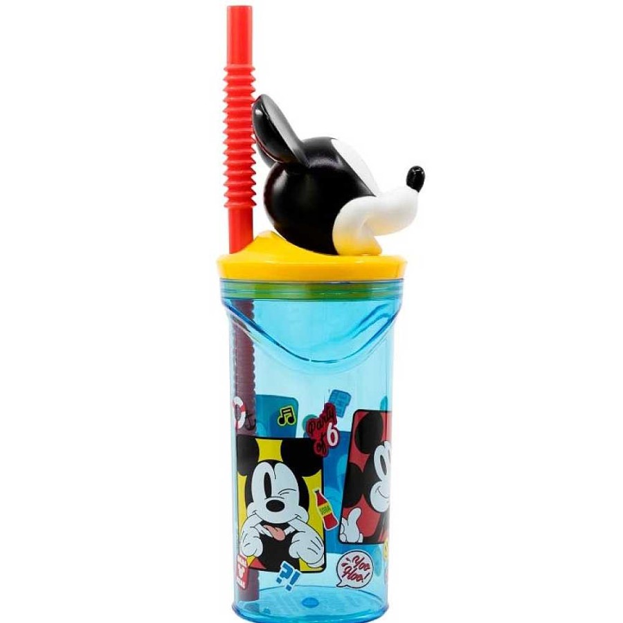 Mochilas Y Complementos Disney | Mickey Vaso Pajita Figura 3D 360 Ml