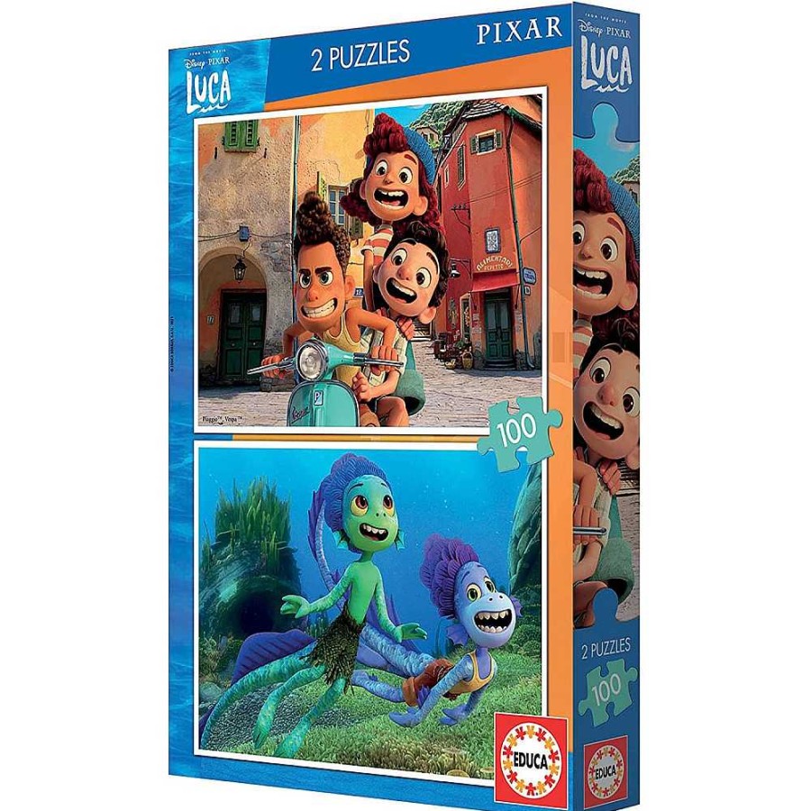 Juguetes Disney Puzzles Infantiles | Luca Disney Puzzle 2X100 Piezas