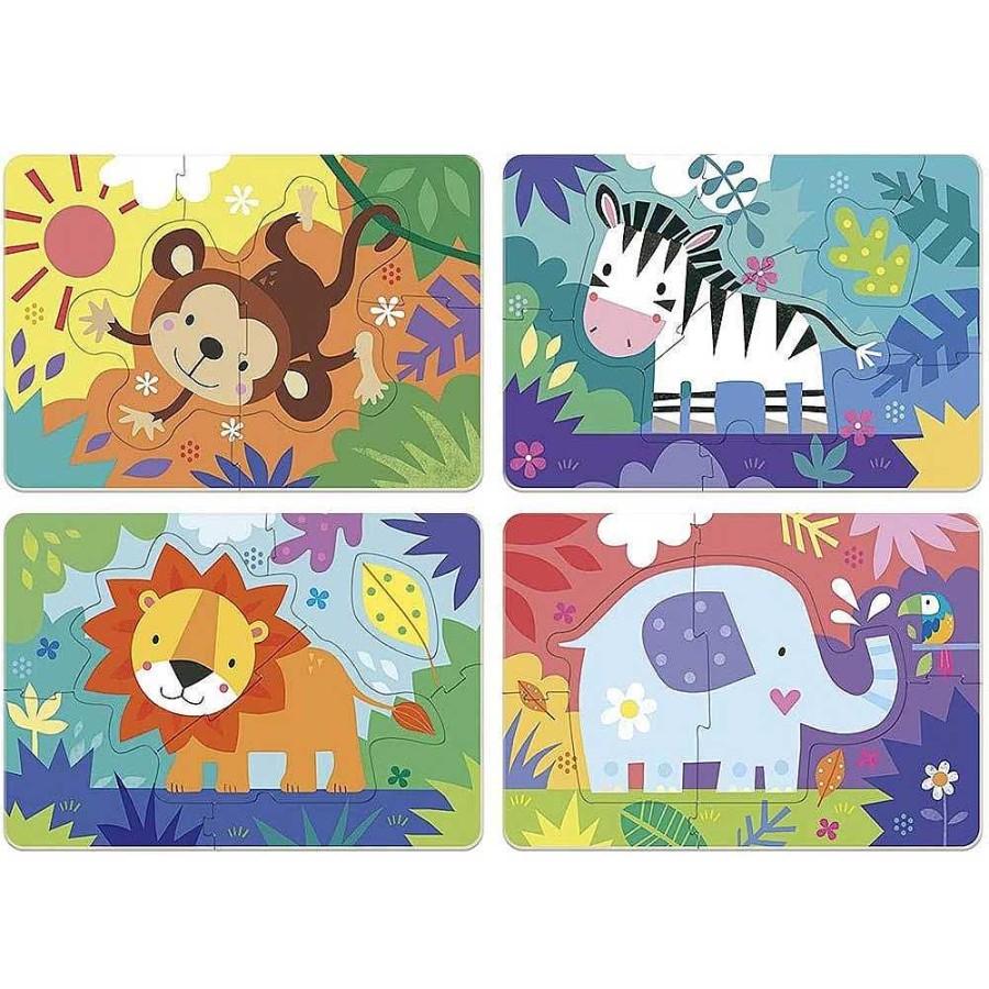 Juguetes Educa Puzzles Preescolar | My First Puzzle Progresivo Selva 4 En 1