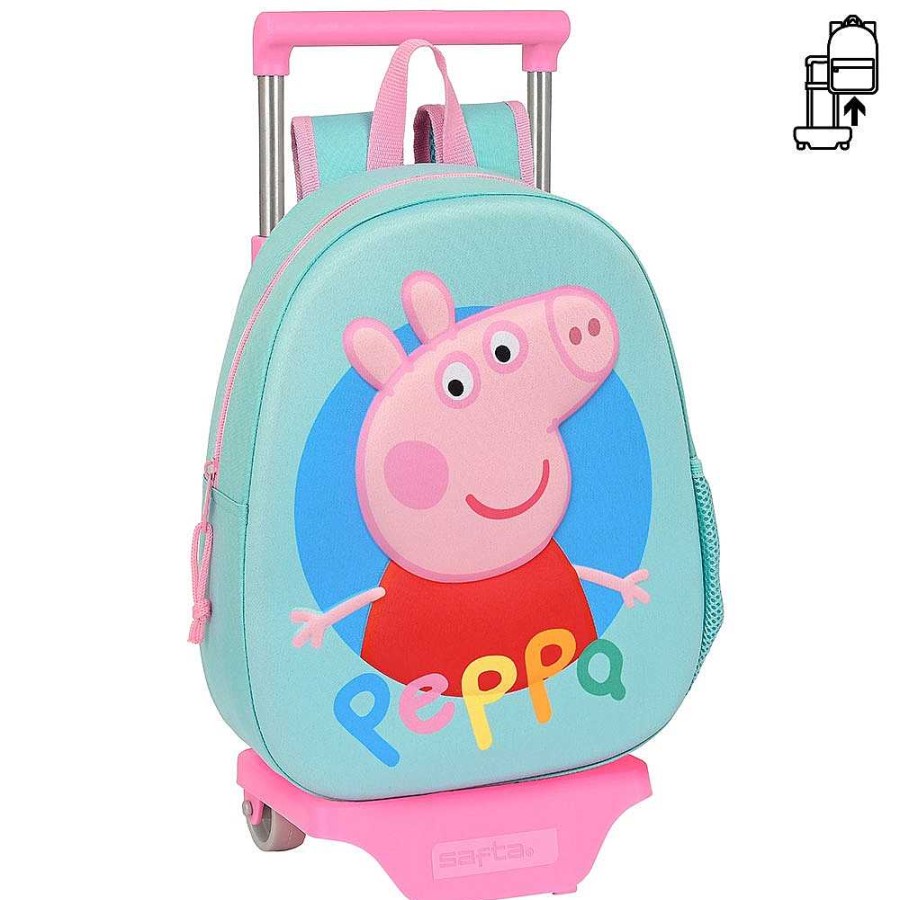 Mochilas Y Complementos Peppa Pig | Peppa Pig Mochila 3D Con Carro