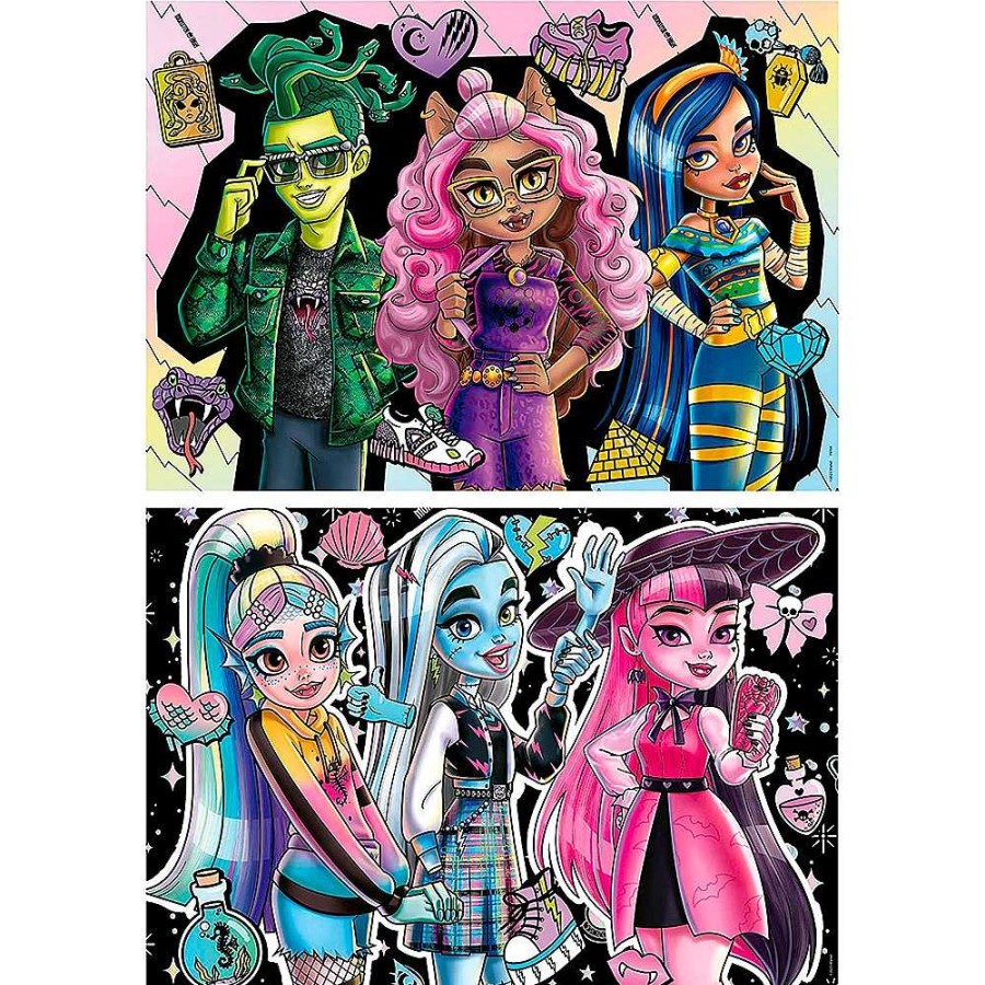 Juguetes Monster High Puzzles Infantiles | Monster High Puzzle Doble 2X100 Piezas