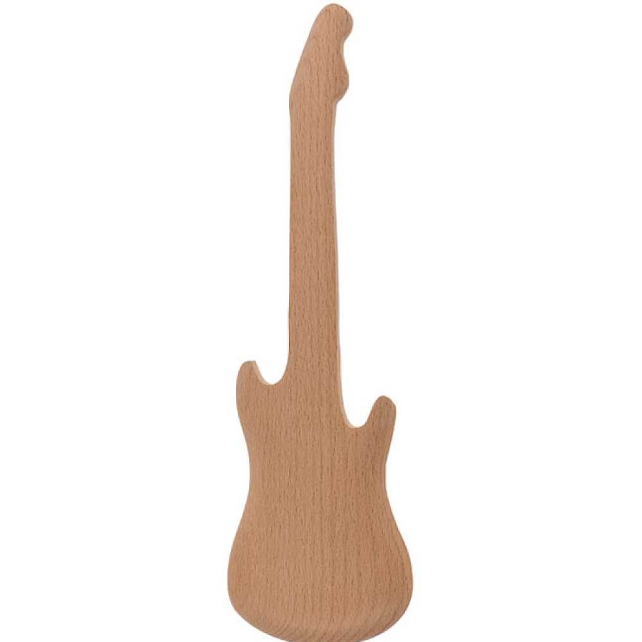 Regalo Genérico Regalos Originales | Cuchara De Madera Para Ensalada Guitarra El Ctrica 28 Cm