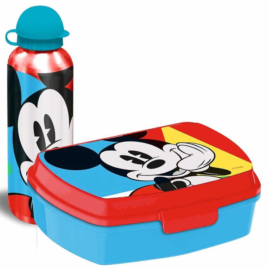 Mochilas Y Complementos Disney | Mickey Set Fiambrera Y Botella Metal 500 Ml