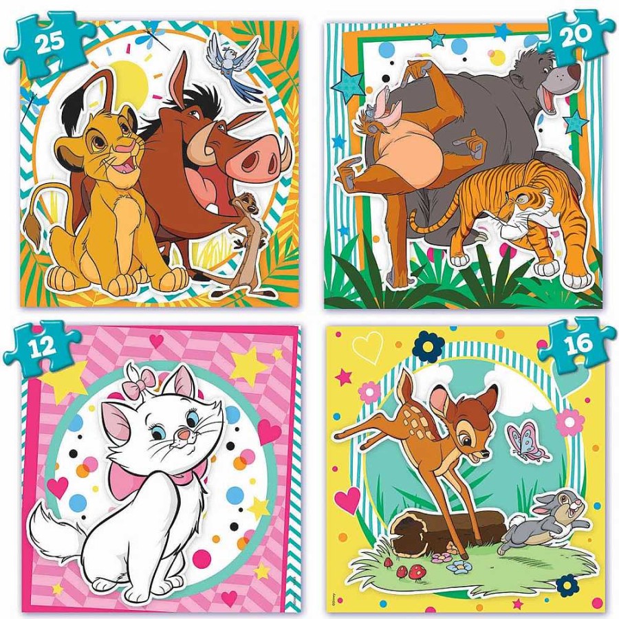 Juguetes Disney Puzzles Infantiles | Disney Maleta Puzzle Progresivo 12-16-20-25 Piezas