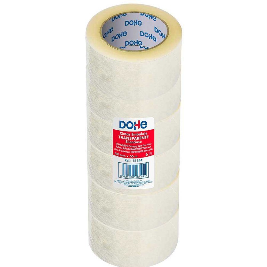 Papeler A Dohe Pegamentos Y Cinta Adhesiva | Pack 6 Rollo Precinto Transparente 66X48