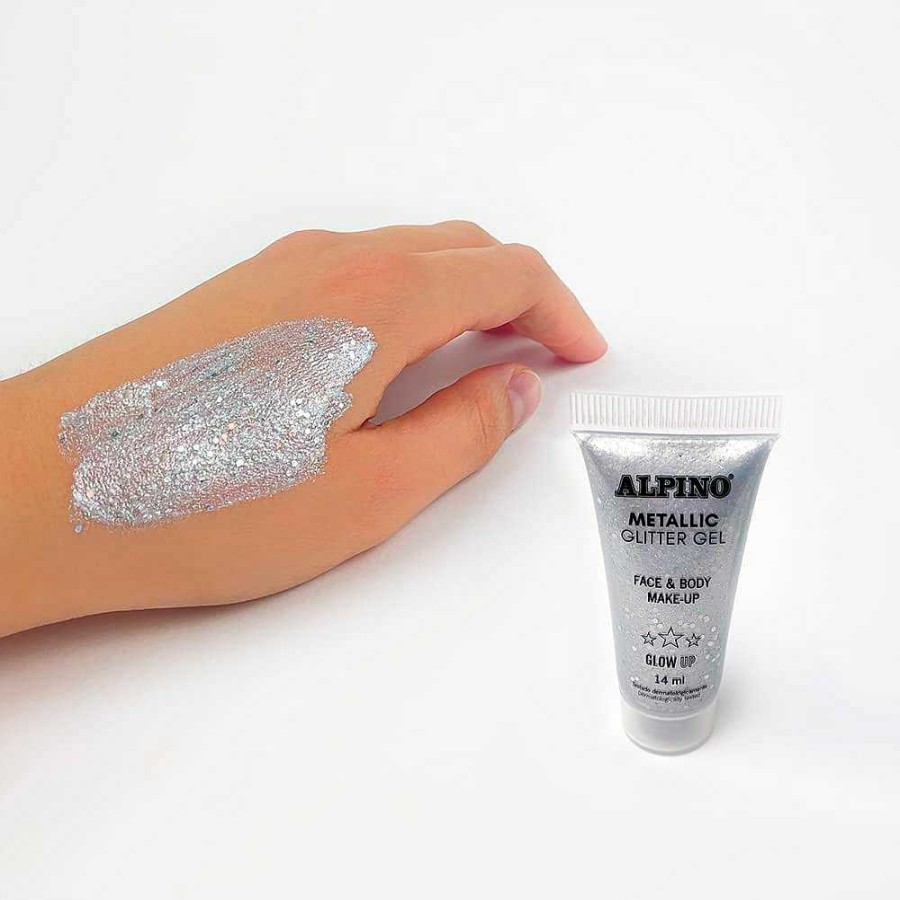 Juguetes Alpino Belleza Y Peluquer A | Maquillaje Glitter Gel Plata Tubo En Blister Alpino