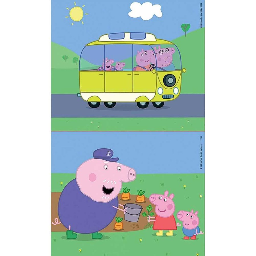 Juguetes Peppa Pig Puzzles Preescolar | Peppa Pig Puzzle Madera Doble 2X9 Piezas