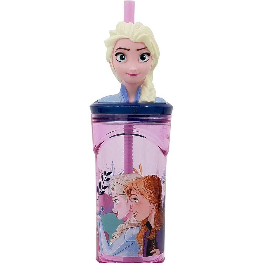 Mochilas Y Complementos Frozen | Frozen Vaso Pajita Figura 3D 360 Ml