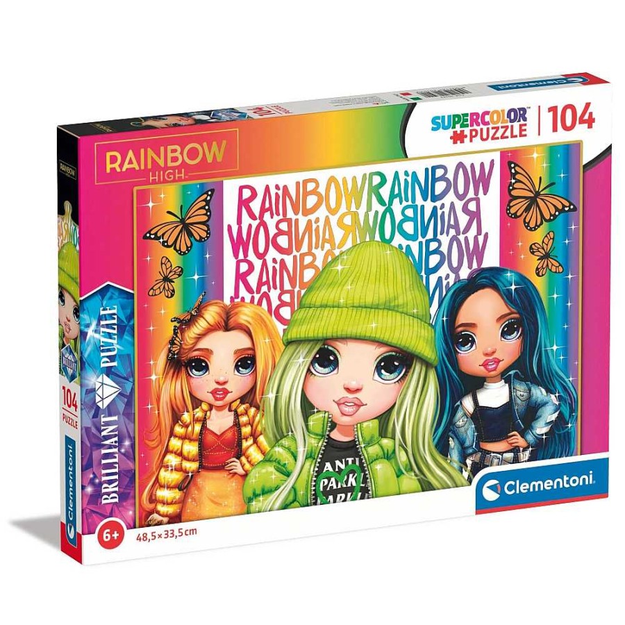 Juguetes Clementoni Puzzles Infantiles | Rainbow High Puzzle 104 Piezas Hologr Fico Brillante