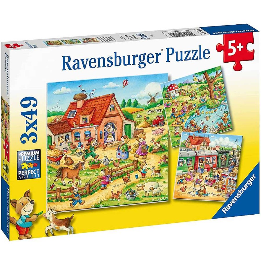 Juguetes Ravensburger Puzzles Infantiles | Puzzle Triple Vacaciones 3X49 Piezas