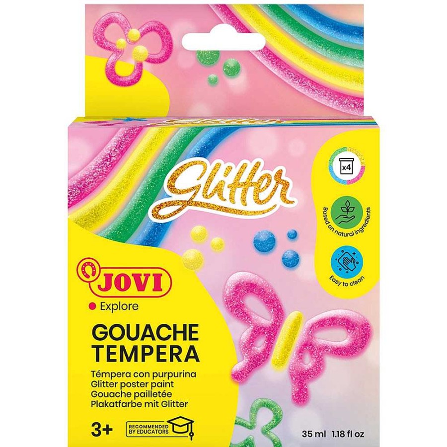 Papeler A Jovi T Mperas, Acuarelas Y Pinceles | Caja 6 T Mpera Glitter Jovi 55 Ml