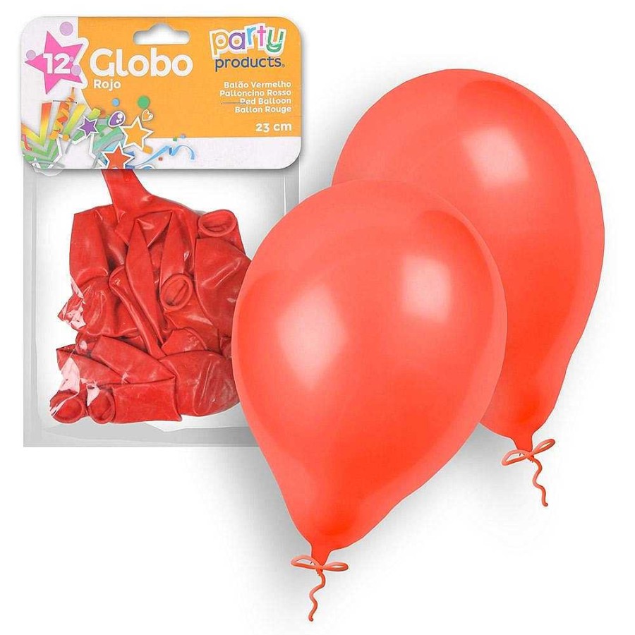 Regalo Genérico San Valent N - Enamorados | Pack 12 Globos Rojo 23 Cm