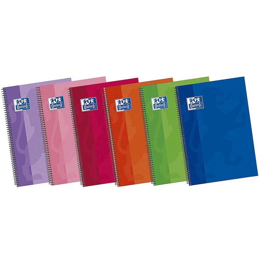 Papeler A Oxford Cuadernos Espiral | Oxford Bloc Folio Tapa Forrada Pauta 3,5 Colores Surtidos