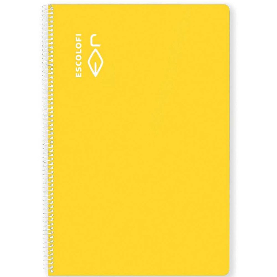 Papeler A Escolofi Cuadernos Espiral | Escolofi Pack 5 Bloc Espiral Folio 50 H 70 Gr Cuadr Cula 3X3 Margen Amarillo