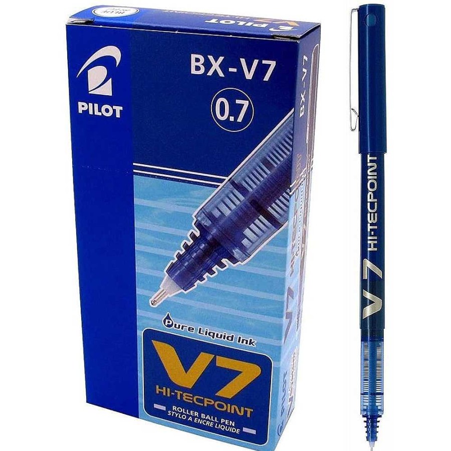 Papeler A Pilot Rotuladores Escritura | Pack 12 Rotulador Pilot V7 Azul