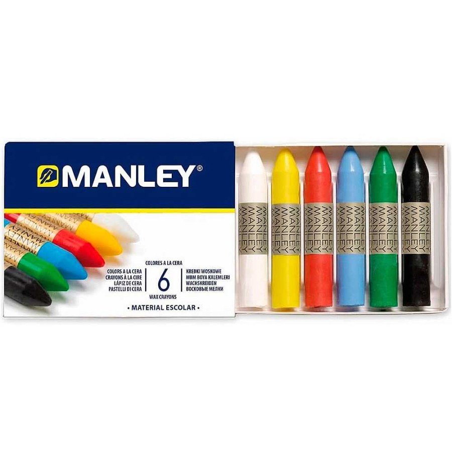 Papeler A Manley Ceras-L Pices Y Rotuladores | Estuche 6 Ceras Blandas Manley