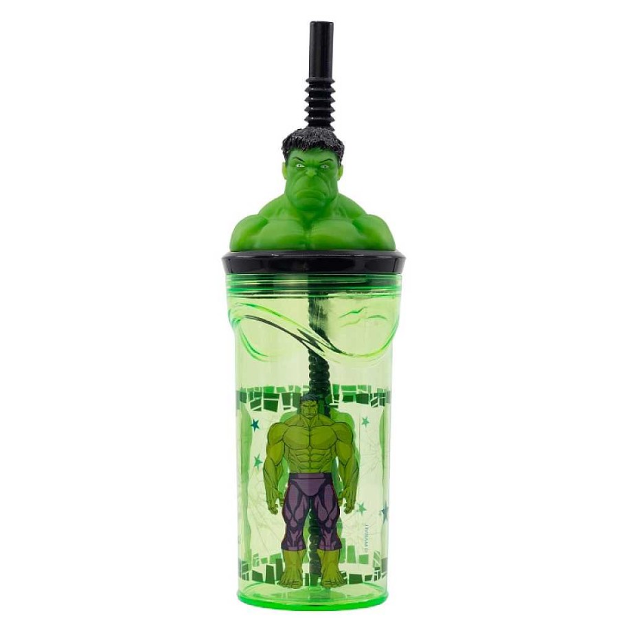 Mochilas Y Complementos Stor | Avengers Hulk Vaso Pajita Figura 3D 360 Ml