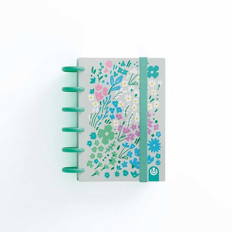 Papeler A Carchivo Cuadernos Espiral | Cuaderno Ingeniox A6 Flores Verde Menta 100 Hojas Dots