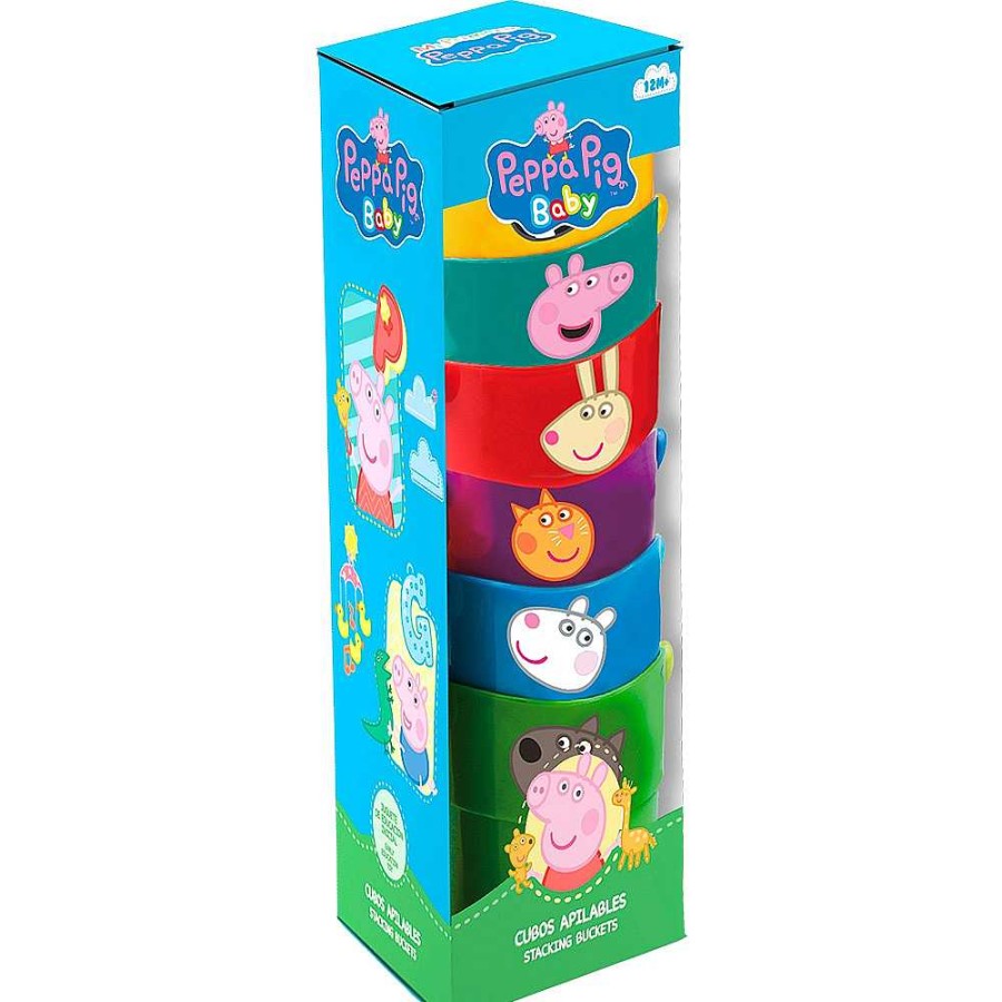 Juguetes Peppa Pig Aprendizaje | Peppa Pig Set 6 Cubos Apilables Y Encajables